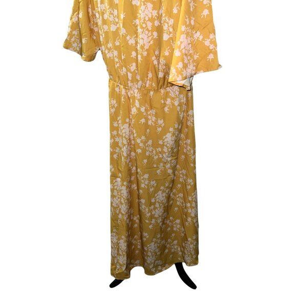 BloomChic Ditsy Floral A Line V Neck Short Flutter Sleeve Midi Dress Sz 18/20 (2 - Picture 13 of 15